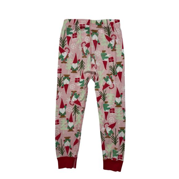 HANNA ANDERSSON Christmas Gnome Pink Pajama Bottoms Size 4 / 100 Holiday Pants - Picture 2 of 3